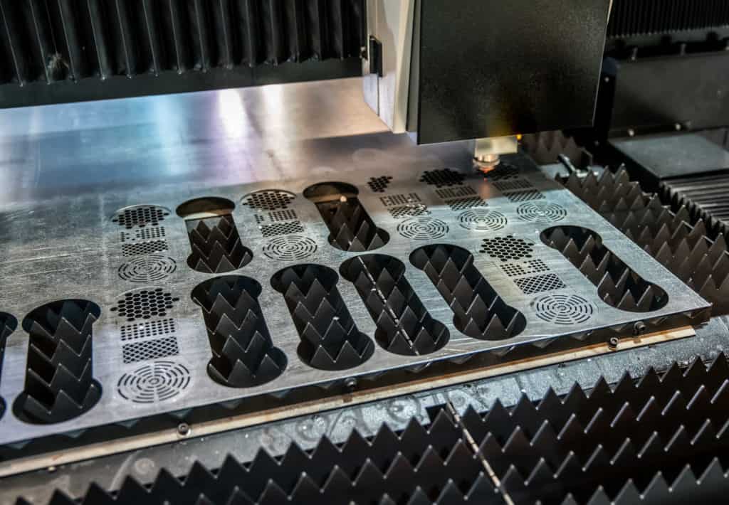 sheet metal in laser cutting process