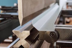 Bending metal 1.0 mm on table