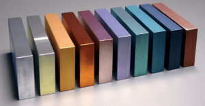 tempering color in different temperature.