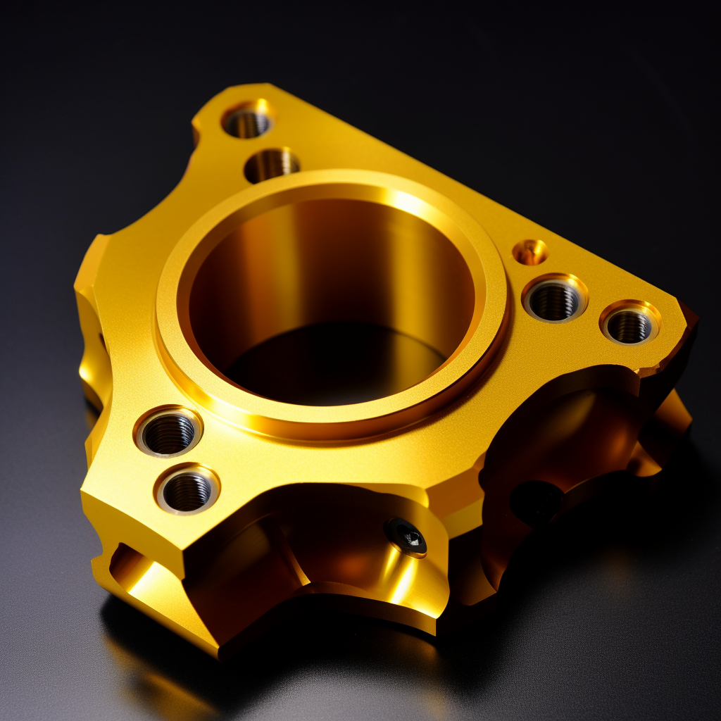 aluminum component anodizing with yellow color
