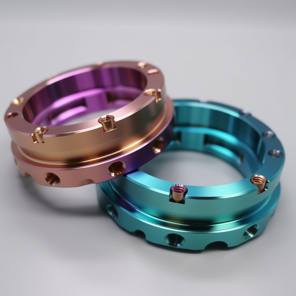 pink and blue anodizing colors