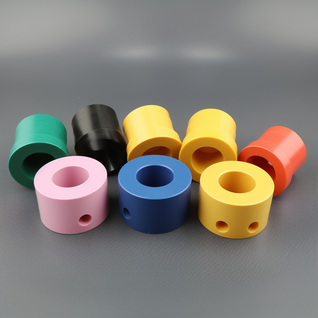 various colored plastic nylon cnc machined parts