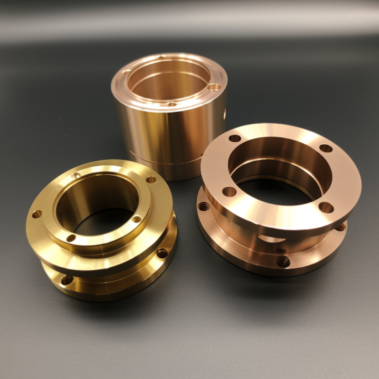 bronze, brass, copper materials for 3 difference cnc machined parts