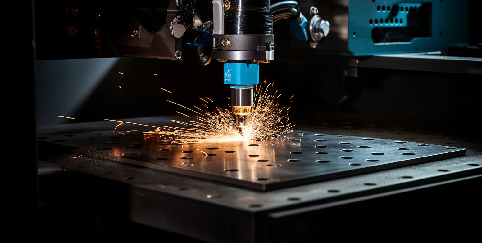 laser cutting a metal sheet