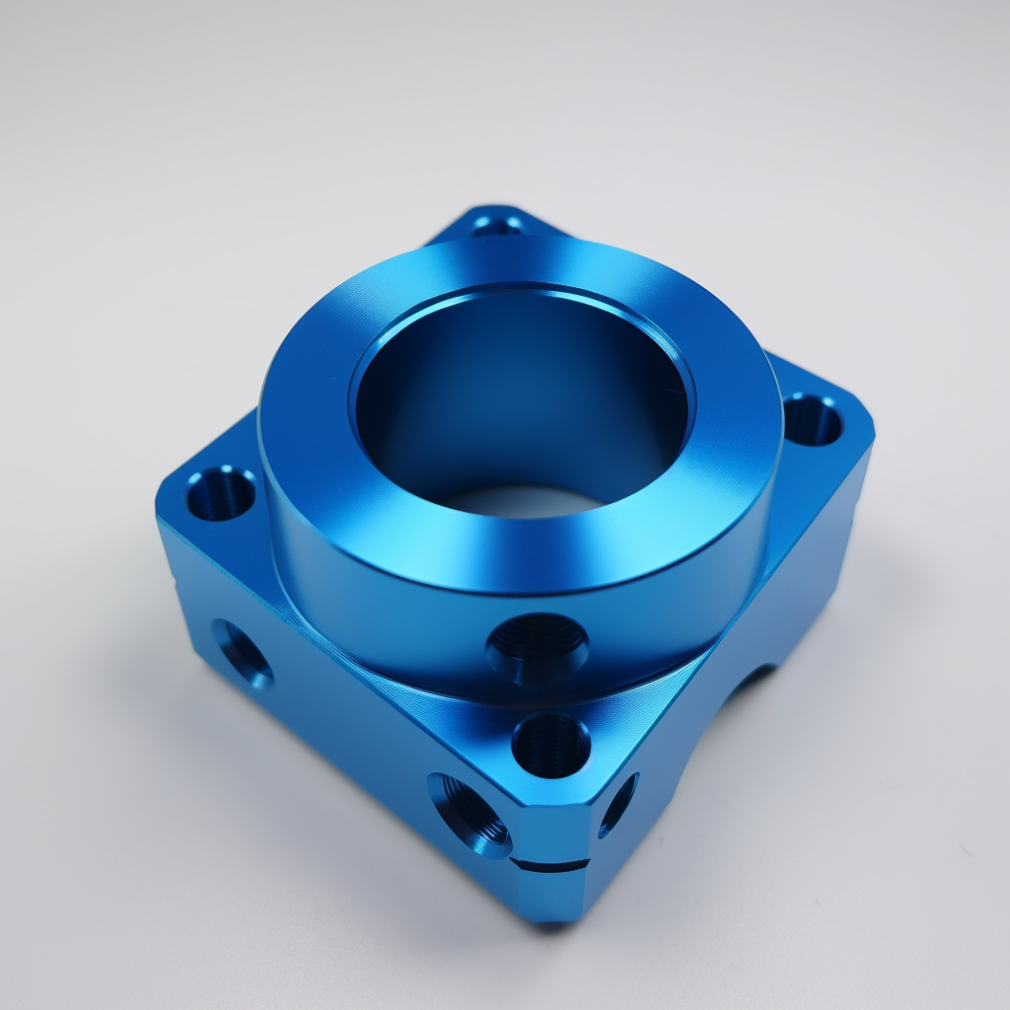 blue anodizing cnc milling component