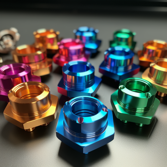 turning part, anodizing, colors