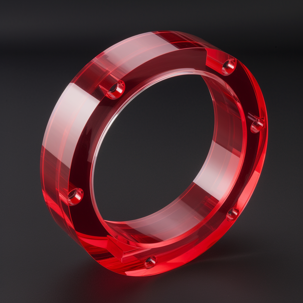 acrylic turning part, red one