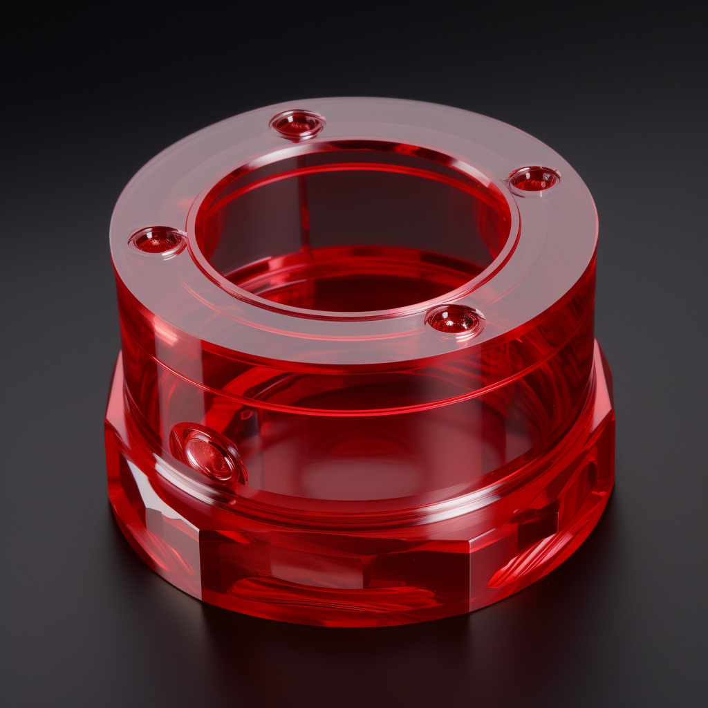 acrylic turning part, red color