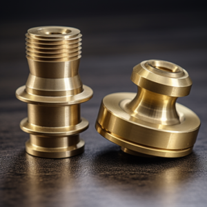 brass, two components, cnc turning part