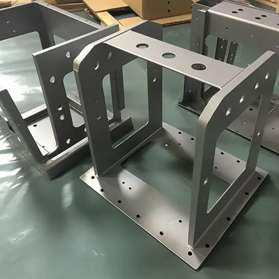 a grey powder coated metal frame