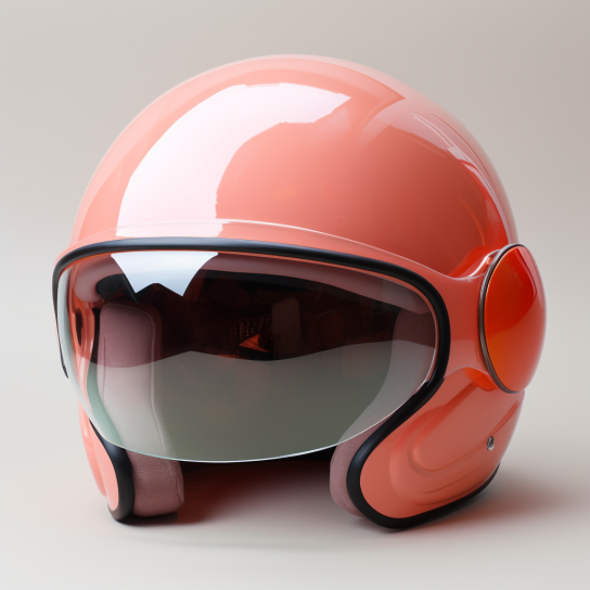 a plastic helmet