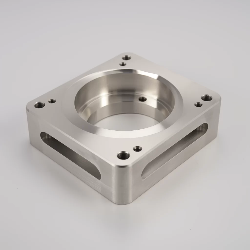 aluminum,as machined, square,supported base