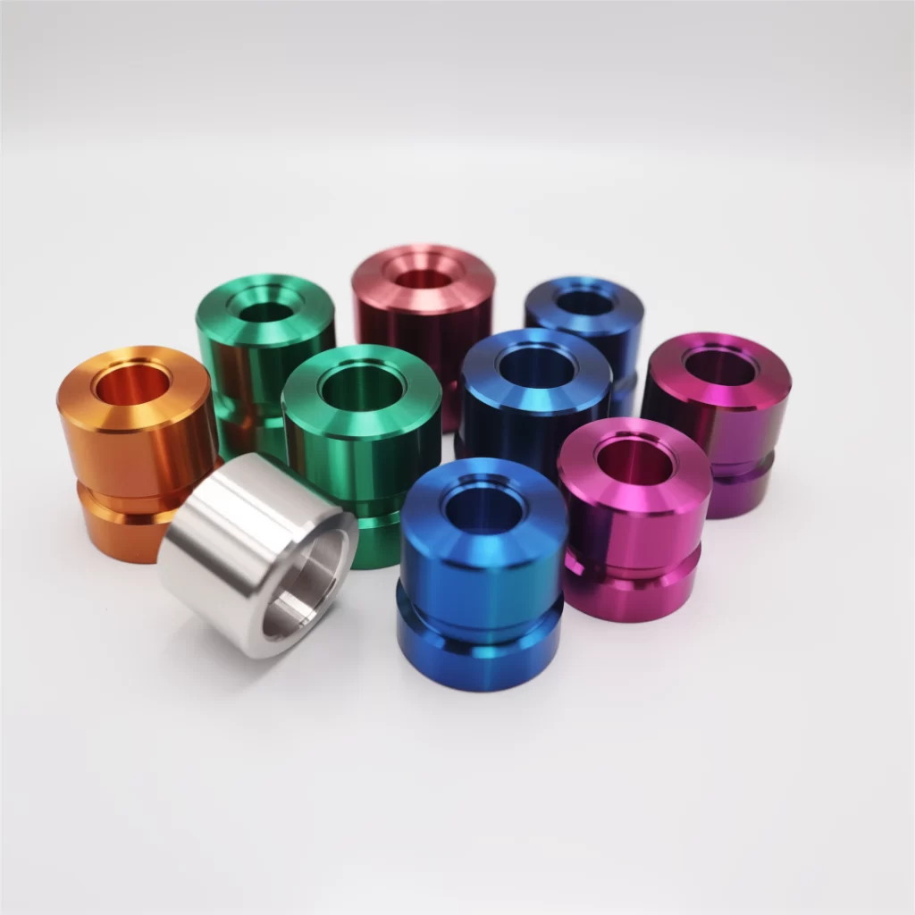 anodizing stainnless steel brushings, colorful