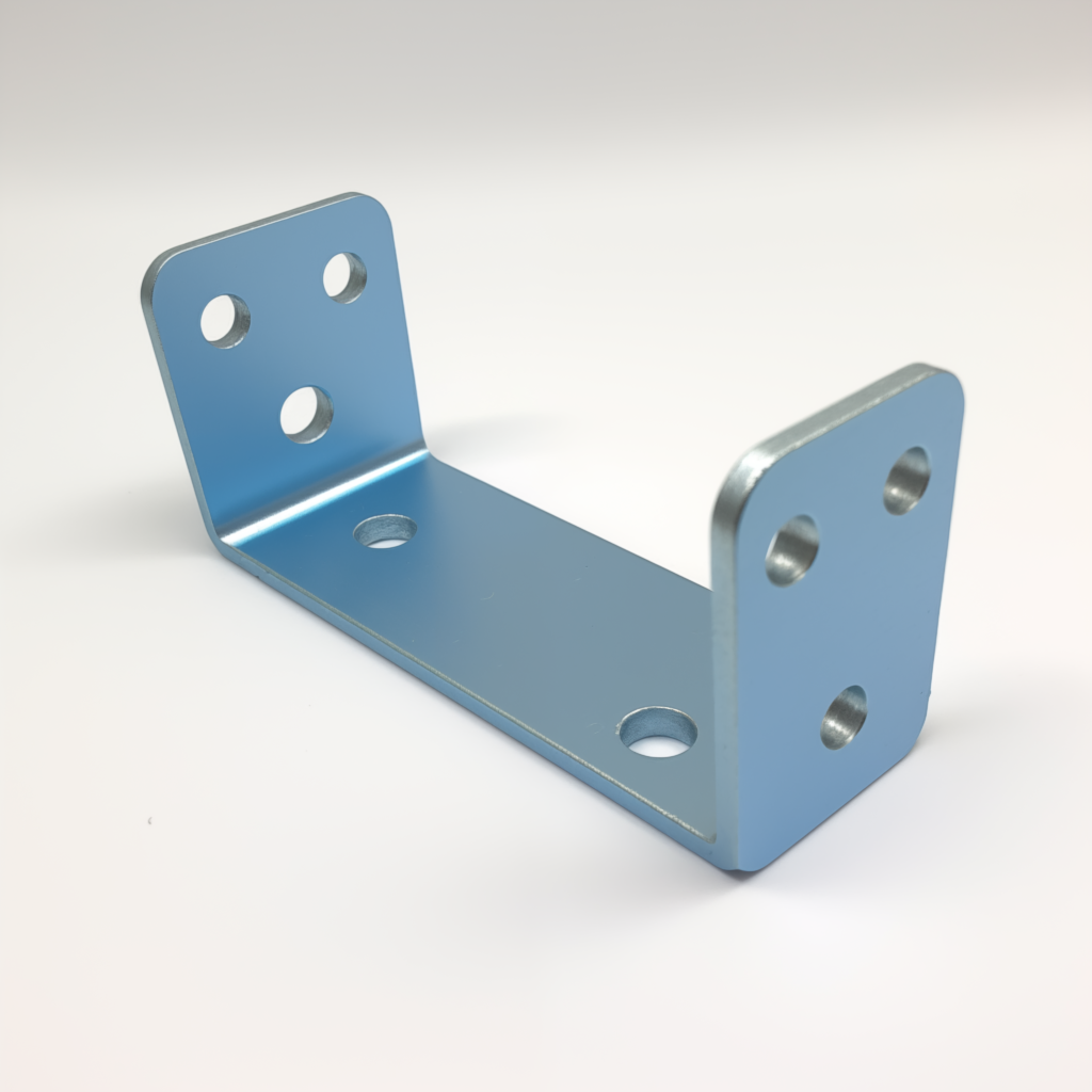 u bracket, anodized, blue, sheet metal