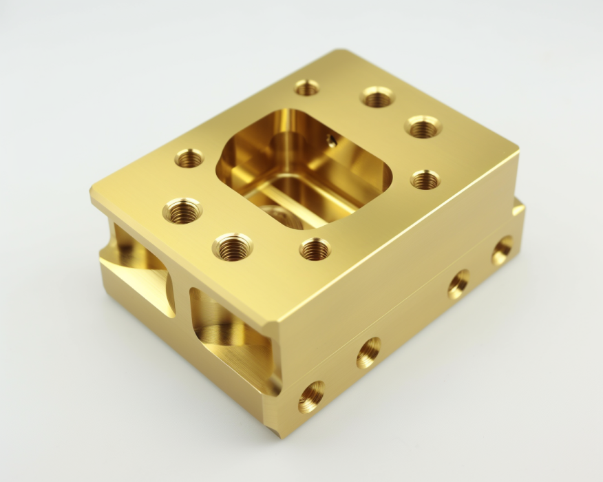 support base, brass, cnc milling