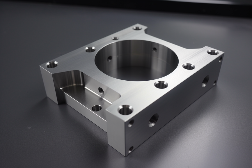 CNC-machined aluminum holding base