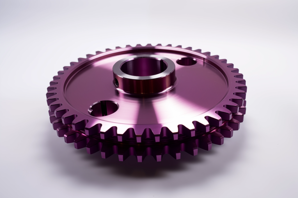 anodizing spur gear with short neck