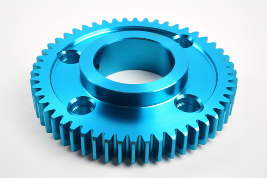 flat spur gear. anodizing. blue