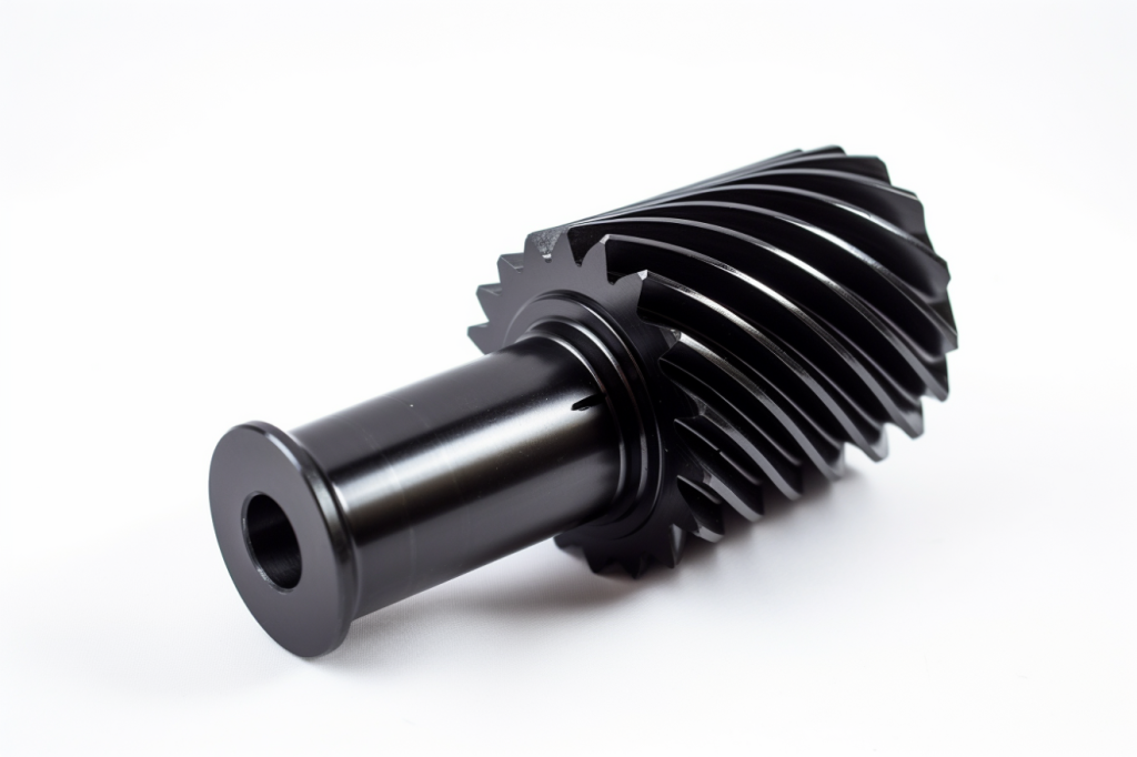 helical gear shaft, black,cast iron