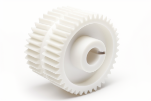 pom gear white, spur, transmission part