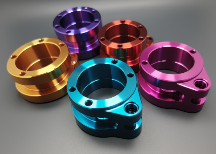 turning part with anodizing treatment, difference colors