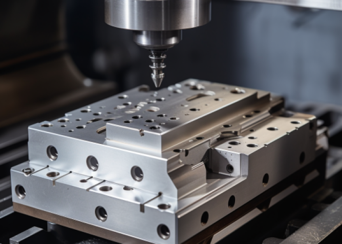 A JIG HOLDING A WORKPIECE DURING CNC MACHINING