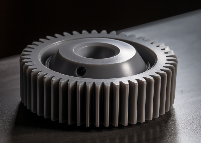 a grey plastic gear