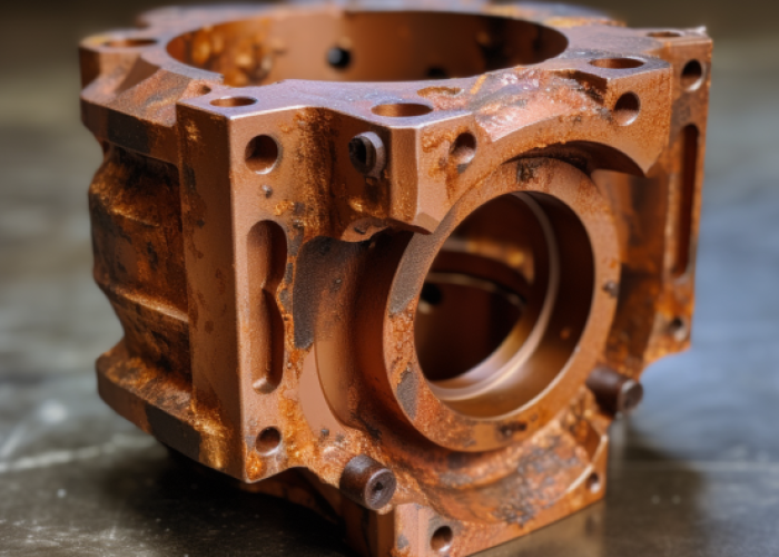 a rusted component