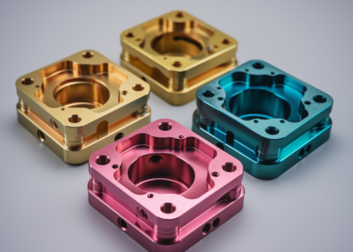 cnc milling components, 4 difference anodizing colors