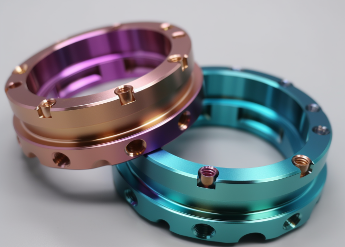 pink and blue anodizing colors