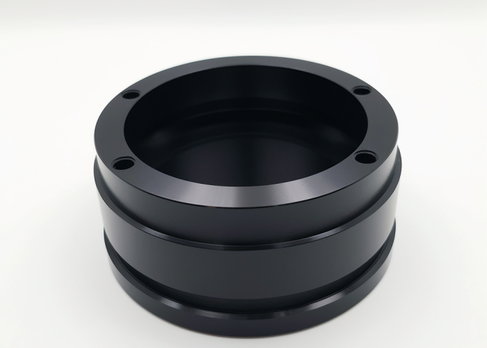 black anodized aluminum component black anodized aluminum component