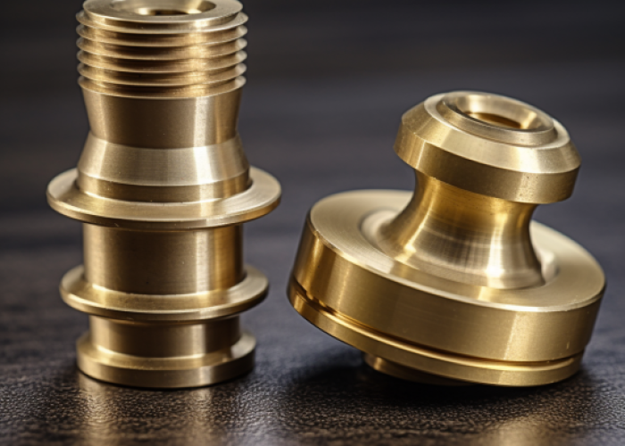 brass, two components, cnc turning part