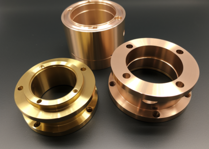 bronze, brass, copper materials for 3 difference cnc machined parts