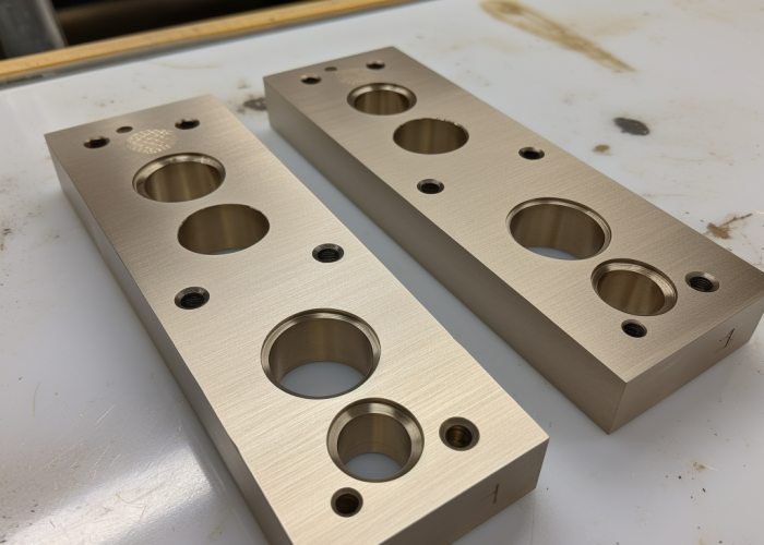 4 countersink holes on a metal part