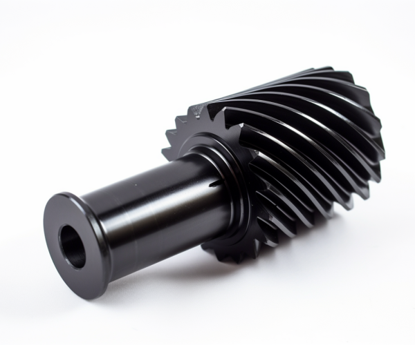 helical gear shaft, black,cast iron