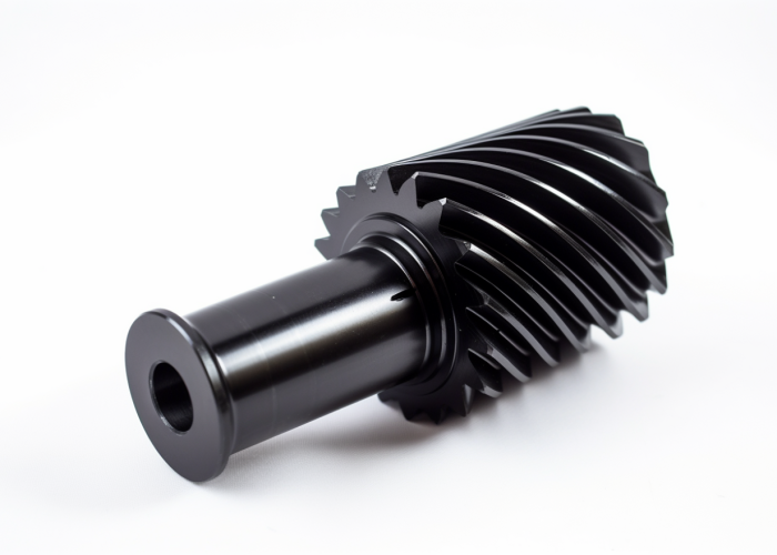 helical gear shaft, black,cast iron