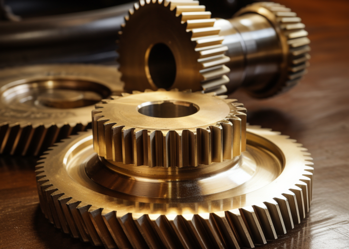 double helical gear, brass material.