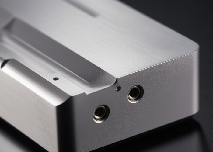 a sand blasting surface on a cnc milling metal part.