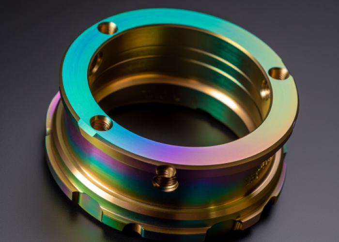 matte iridescent greenish gold