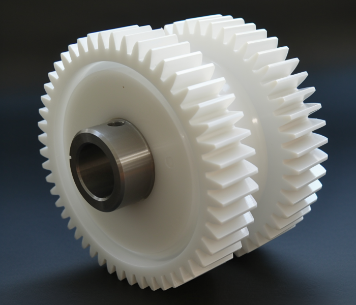 plastic double spur gear with a shaft plastic double spur gear with a shaft