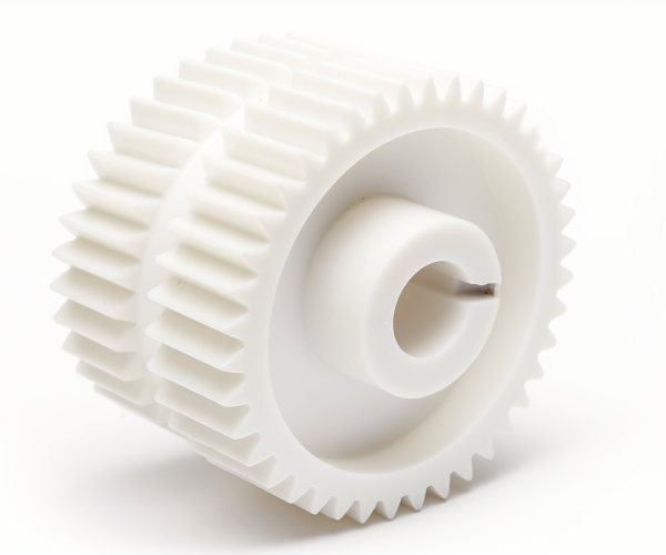 pom gear white, spur, transmission part