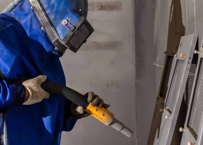 sand blasting working process