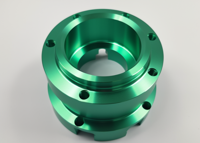 shining green anodizing cnc turning part