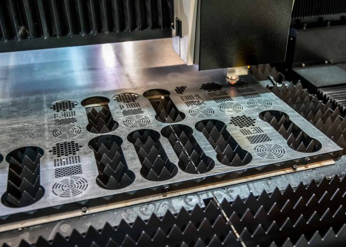 sheet metal in laser cutting process