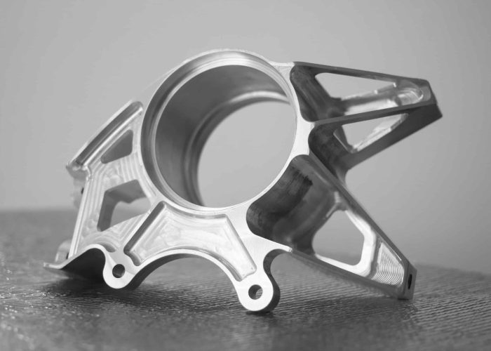 cnc aluminum parts on table