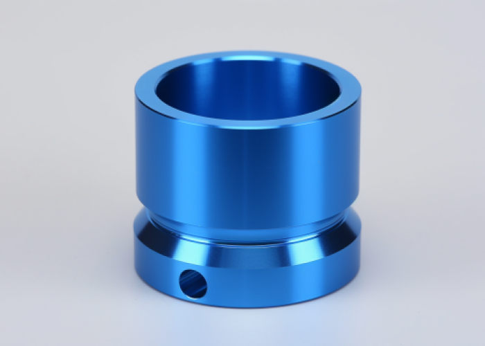 anodizing blue motor bike part.
