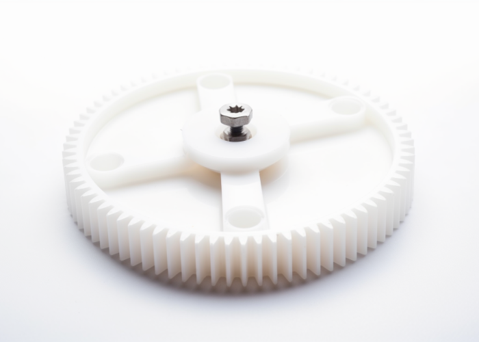 spur gear, nylon, white