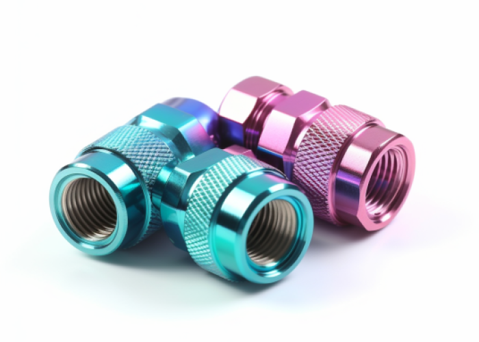 2 titanium anodizing fittiings