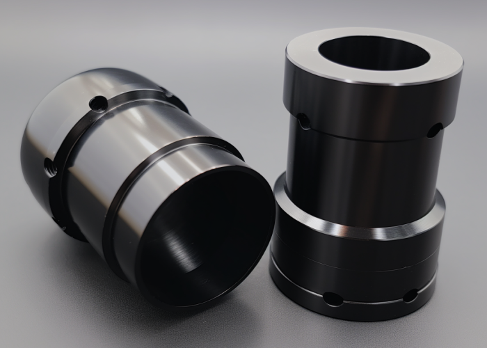 two turning components with black oxide coating