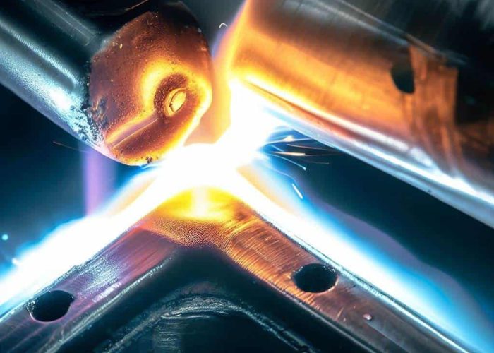 two metal joining together